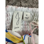 Joie NWT ‎ White Summer Vibe Print Tie Front Sleeveless Crop Top Size 8 Boho Y2K Photo 6