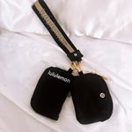 Lululemon Dual Pouch Wristlet Black/Gold Photo 0