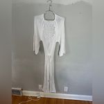 Melissa Odabash Brooke Crochet Knit Cotton Midi Dress Coverup White Size M Photo 1