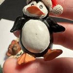 Christmas Holiday Brooch Pins Lot Of 5 Teddy Bear Angel, Penguin, Wreath Etc Photo 6