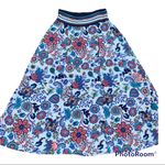 Milly for Design Nation White Floral Maxi Circle Skirt size Medium Photo 2