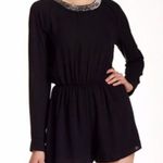 ASTR  black beaded neckline romper M Photo 0