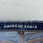 American Eagle Mom Short Distressed Dark Wash Strigid AEO size 00 Photo 2