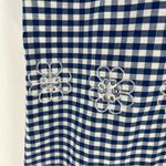 Sail To Sable  Gingham Cotton‎ Eyelet Floral Embroidery Flutter Sleeve Midi Dress Photo 6