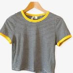 H&M DIVIDE  Women's Crop Stripes T-shirt SZ M Photo 0