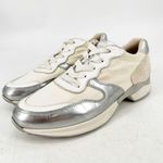 Tod's Tod’s Silver Beige Perforated Leather Sportivo Active Sneakers Size 36 Photo 0