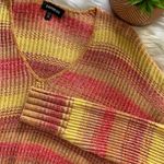 EXPRESS • sunrise vneck striped summer cropped sweater Photo 0