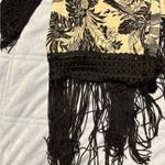 ANGL  Black and Cream Floral Kimono size S Photo 2