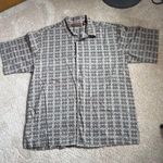 Tori Richard  Honolulu Brown Geo Print Cotton Mens Short Sleeve Button Down Photo 0