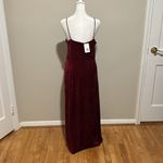Saylor Cyndey Velvet Snake Midi Slit Dress in Wine Red NWT Size Large Photo 8