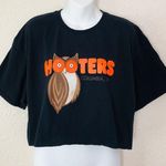 Hooters Girl black custom crop top sz L Size L Photo 0