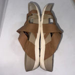 Baretraps Aster Sandals Gorpcore Brown Faux Leather Minimalist Slip On Slides 10 Photo 8