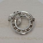 Sterling Silver Multi Color Rhinestone Wreath Brooch Pin Set Mother’s Day Gift‎ Photo 5