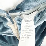 WATTERS Evelyn Steel Blue Stretch Velvet Off Shoulders V Photo 3