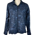 Athleta Small Sightseer Lace Jacket Full-Zip Floral UPF Pockets Mesh Lined Blue Photo 0