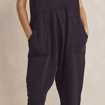 Free People Intimately Whats Up Jumpsuit Women's S Washed Black Oversized Harem Photo 0