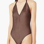 Dress the Population COSMOPOLITAN by  Women's Brigette Plunging Halter Bodysuit Photo 0
