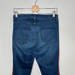 Veronica Beard Carolyn 10” bootcut red tuxedo stripe high rise jeans size 27 Photo 2