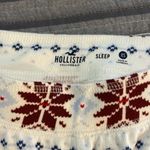 Hollister Women's  Holiday Sleep Leggings Tan Maroon Snowflake Size XS EUC #7169 Photo 2