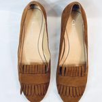 CL by Laundry Suede Annette Heeled Moccasin Loafers - Whiskey/Brown - 7 Photo 0