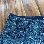 Chelsea and Violet NWOT Blue Micro-Cheetah Print Midi Slip Skirt Size M Photo 5