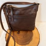 Frye Melissa Swing Dark Brown Leather Crossbody shoulder bag adjustable strap Photo 1