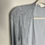 Chiffon Knit Combo Layered Lightweight Feminine Fairy Open‎ Cardigan Neutral Gray Photo 2