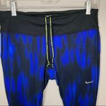 Nike  Dri Fit black & blue tie dye cropped capri leggings women’s size medium Photo 1