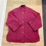 J. Jill Women Beet 100% Wool Sleeves Button Down Coat Size M Fuschia Pink Size M Photo 7
