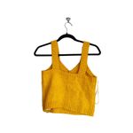 ZARA NWOT  MARINO WOOL BLEND KNIT V NECK TOP YELLOW LARGE BLOGGERS FAV Photo 10