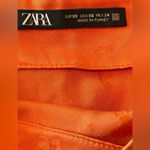 ZARA  orange satin mini skirt sz XS Photo 5