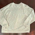 Madewell  Women’s Light Pink Bold Squiggle Double Crew Neck Sweatshirt Size Large Photo 2