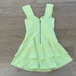 Alice + Olivia Brinda Pleated Sleeve Mini Dress in Yellow Photo 5