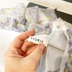 Storia Sleeveless Ruffle Front Blouse Top Purple Blue Large Photo 1