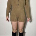 ZARA knitted brown romper size medium Photo 2