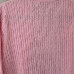 kim rogers  Pink Cable Knit Open Front Cardigan NWT Photo 4