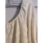 Willow + Root  cream Buckle boho eyelet womens long sleeve Medium M Photo 2