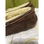 UGG  Australia Womens Sheepskin Moccasin Slippers Size 9 Brown Suede & Wool Lined Photo 5
