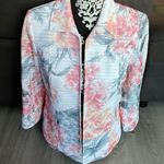 Alfred Dunner Petite New With Tag 3/4 Sleeve White Floral Blazer Jacket Size 6P Photo 0
