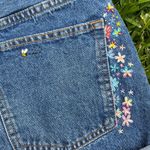 Abercrombie & Fitch Hand Embroidered High Waist Denim Shorts Size 28 Photo 4