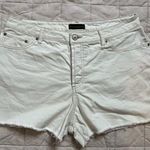 House of Harlow 1960 100% Cotton White High Rise Jean Shorts Photo 0
