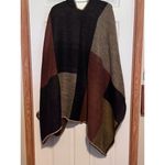 Unknown Brand‎ Women's Brown Color Block Boho Poncho Cardigan Oversized Cape Size undefined Photo 6