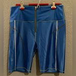 Bandier NWT  Ultra High Rise Zip Front 9” Biker Shorts Blue Size 2XL Photo 9