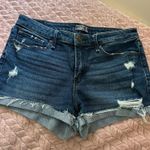 Abercrombie & Fitch  Dark Wash Distressed Harper Low Rise Shorts Photo 0