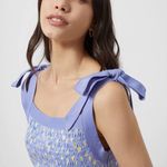 French Connection NWT Peony Doria Ruched Dress In Paradiso Blue Multi Photo 3