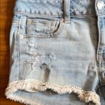 American Eagle AE Distressed Lace Trim Shortie Jean Shorts Photo 1