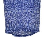The Limited  Collared Tank Top Size XS Blue White Floral Womens 100% Polyester‎ Photo 3