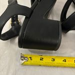 SO Black  Faux Leather Block Heel 3” Sandals Clogs Knot Bow Detail SZ 7 M Padded Photo 3