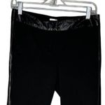 Laundry by Shelli Segal Pants Womens 6 Black Vegan Leather Tuxedo Stripe Neutral Photo 2