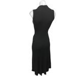 ZARA  Black Ribbed Knit Sheath Fitted Sleeveless Crew Neck Midi Dress Size S Photo 2